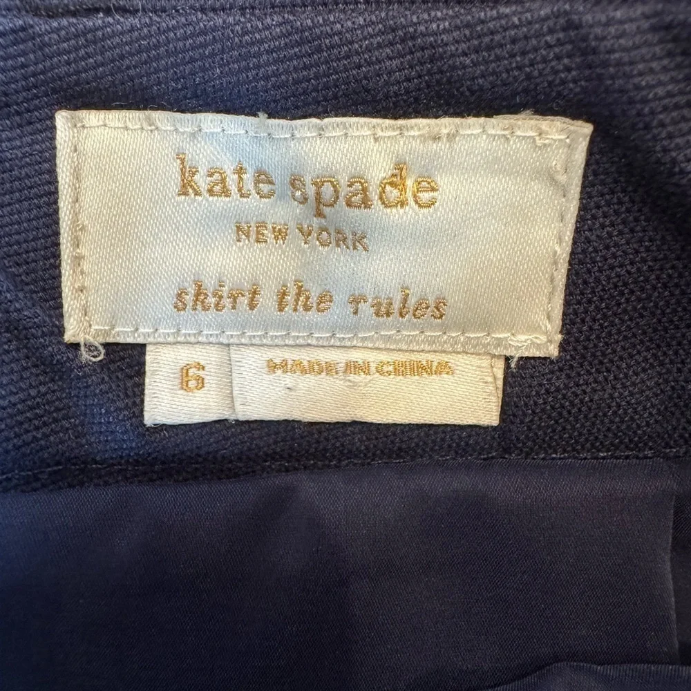 Kate Spade Midnight Blue Piper Skirt A-line 6